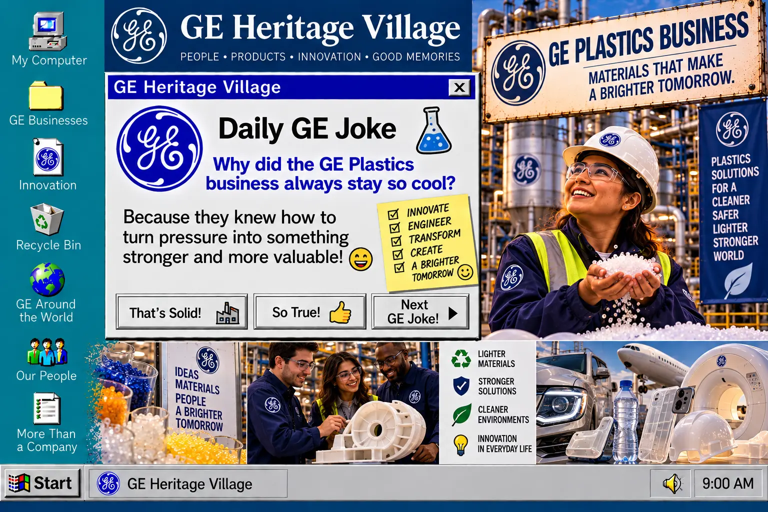 GE Plastics Business — Daily GE Joke poster