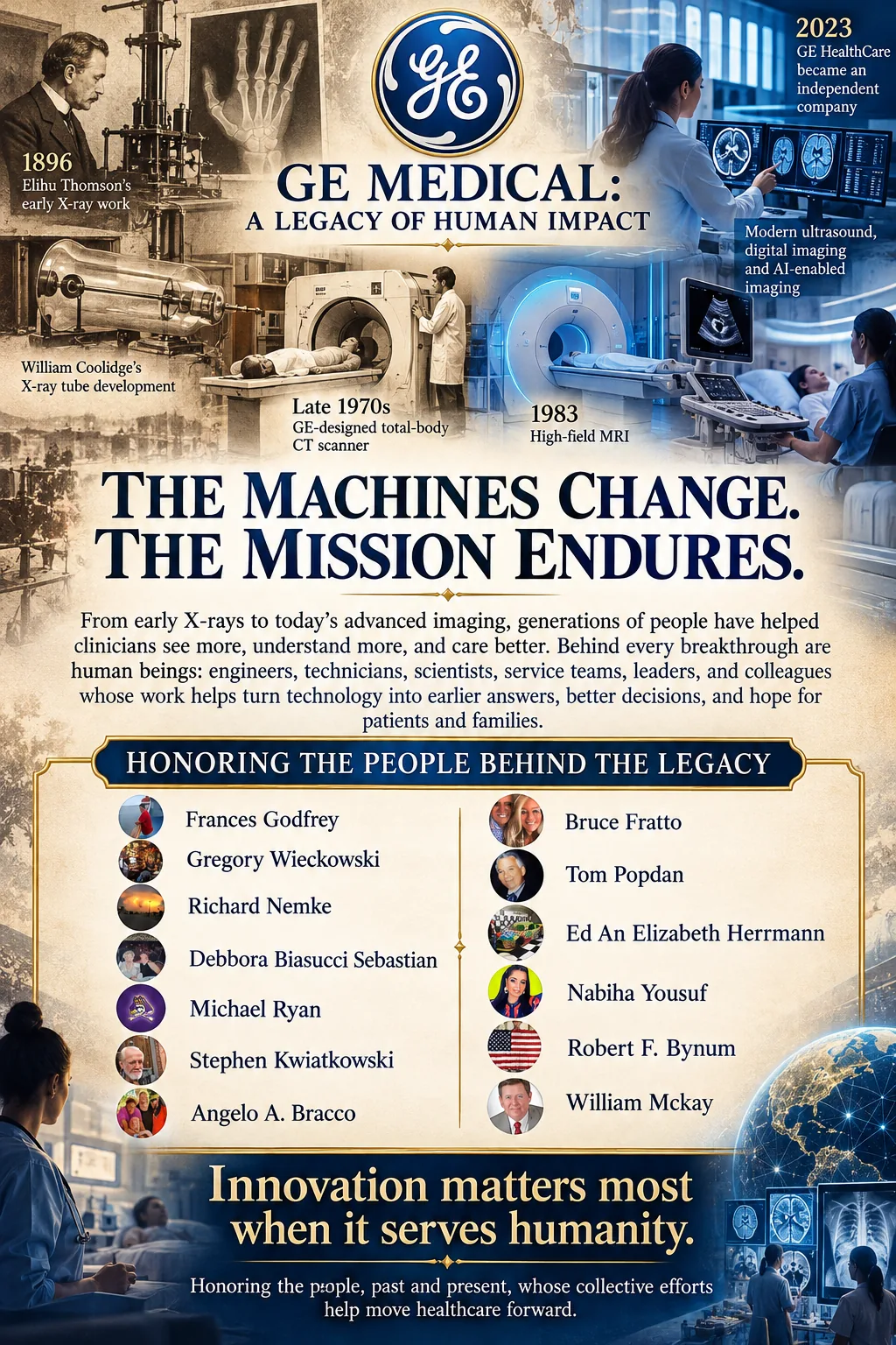 GE Medical tribute poster