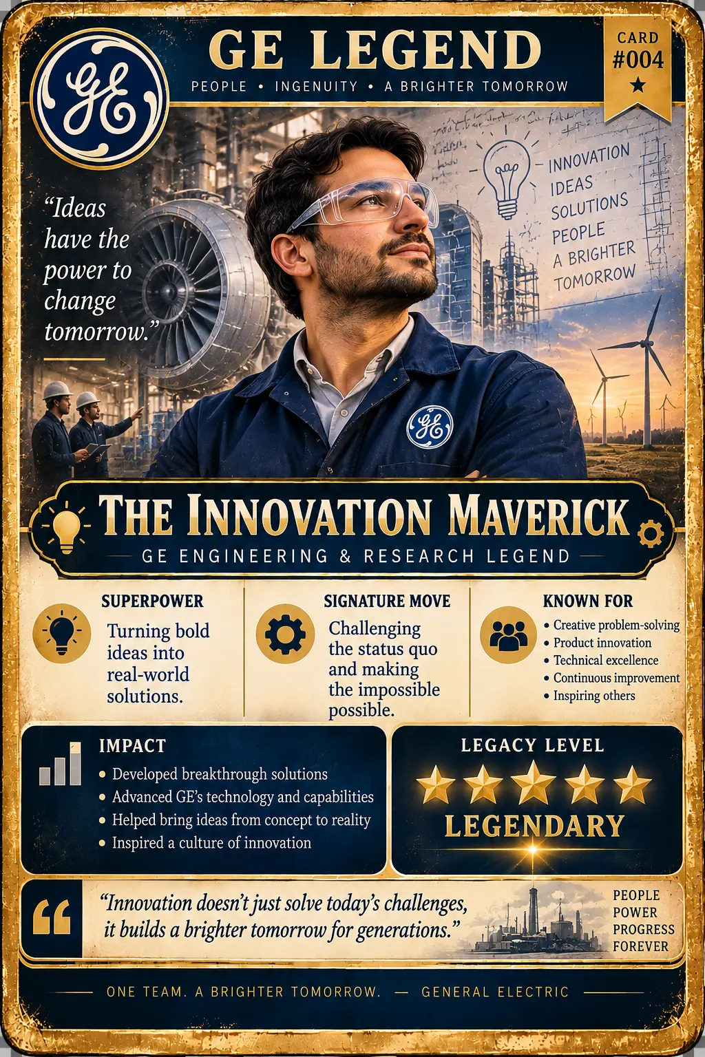 GE Legend card No. 004: The Innovation Maverick