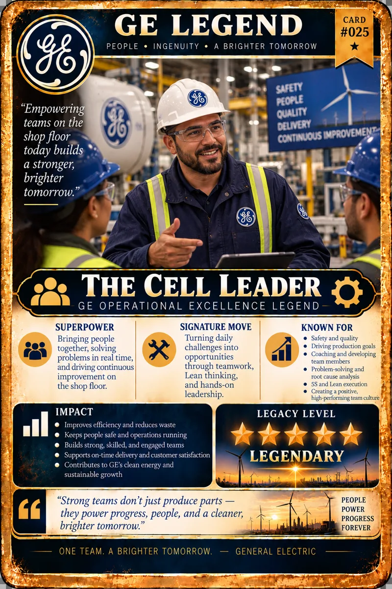 GE Legend card No. 025: The Cell Leader