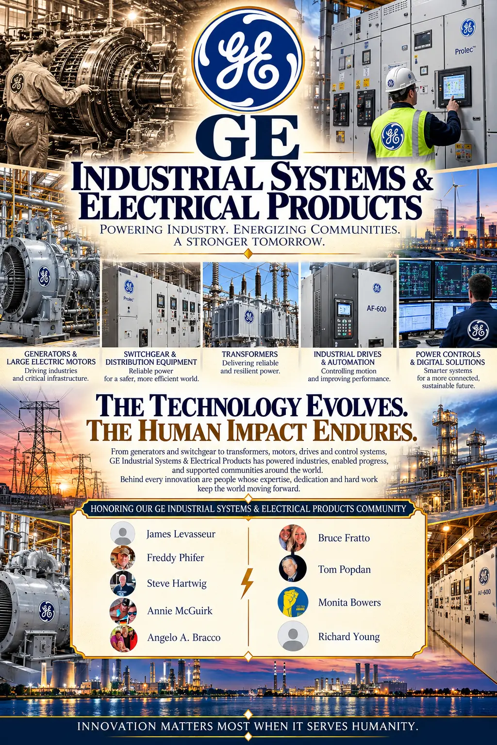 GE Industrial Systems & Electrical Products tribute poster