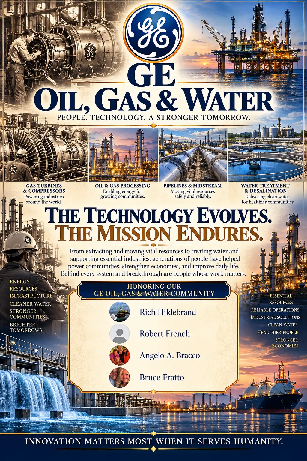 GE Oil, Gas & Water tribute poster