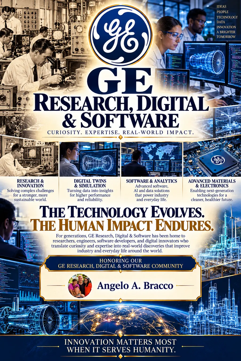 GE Research, Digital & Software tribute poster