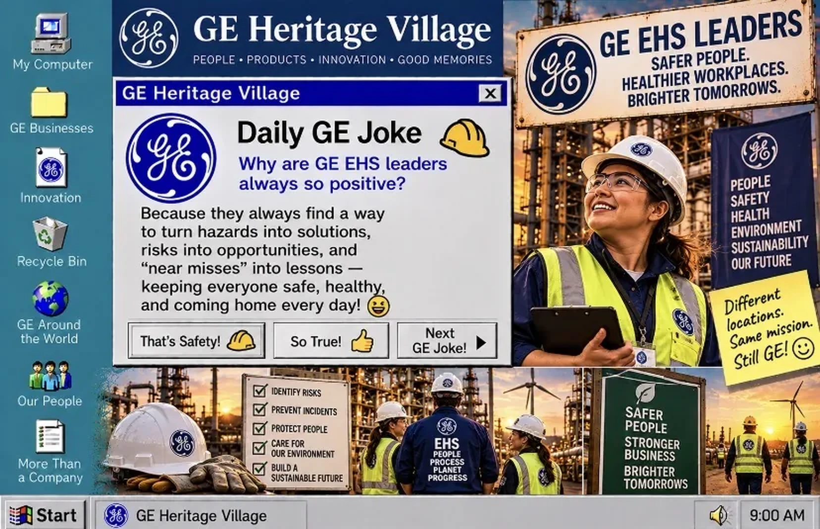 GE EHS Leaders — Daily GE Joke poster