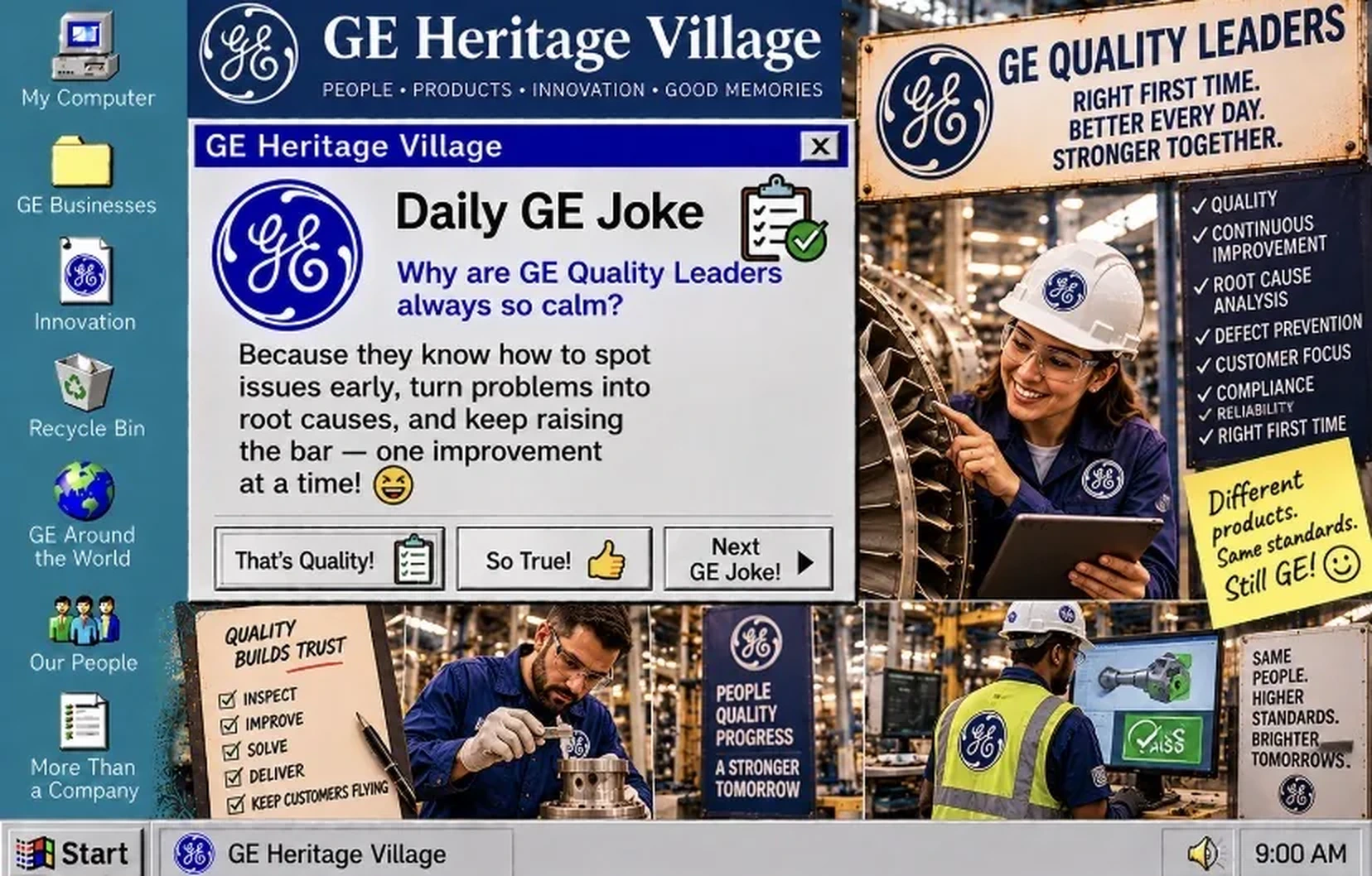 GE Quality Leaders — Daily GE Joke poster