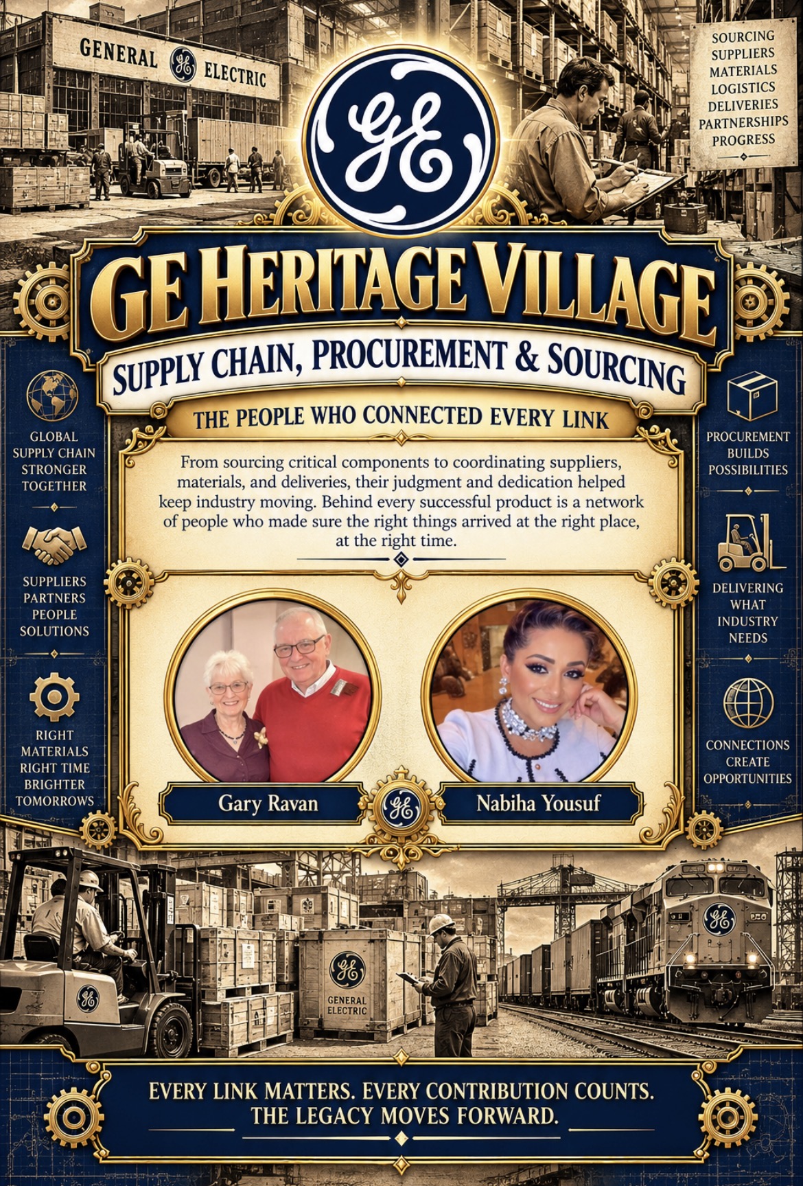 Supply Chain, Procurement & Sourcing tribute poster — The people who connected every link
