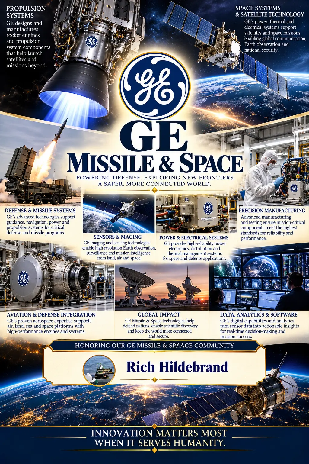 GE Missile & Space tribute poster
