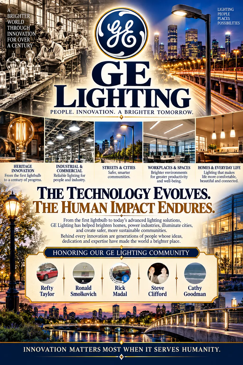 GE Lighting tribute poster