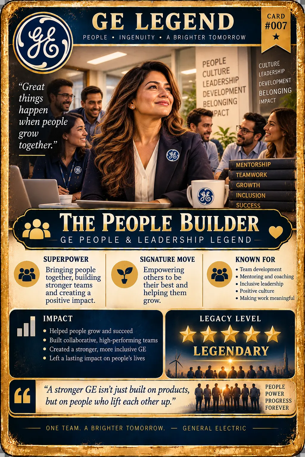 GE Legend card No. 007: The People Builder