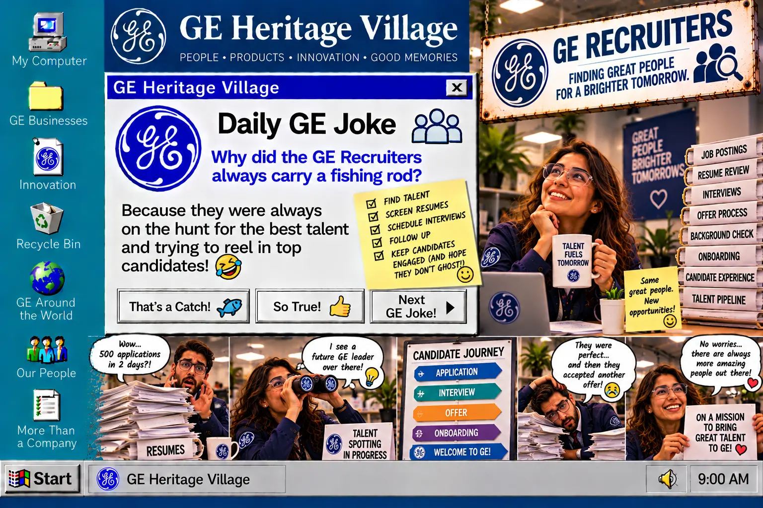 GE Recruiters — Daily GE Joke poster