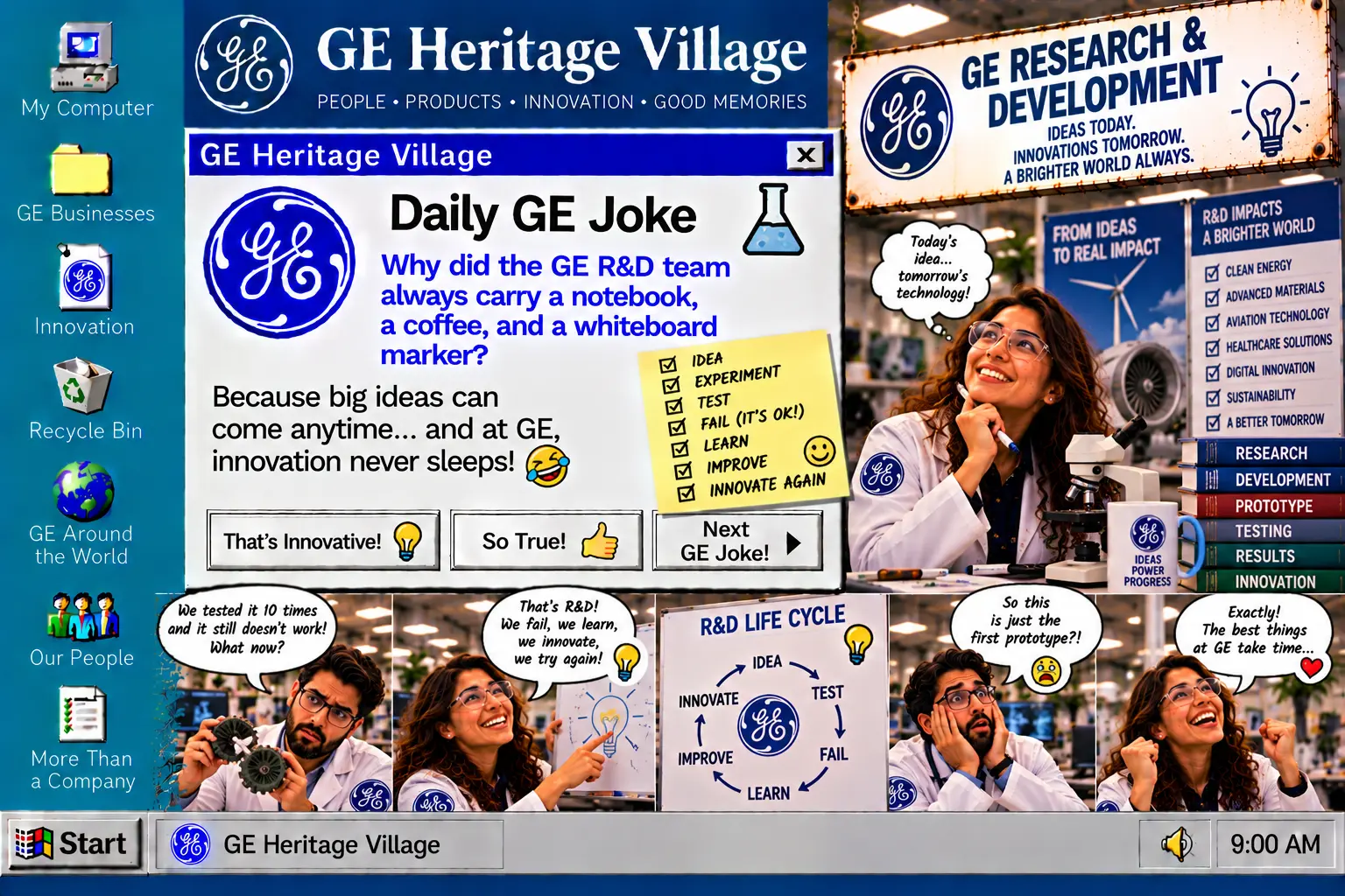 GE R&D Team — Daily GE Joke poster