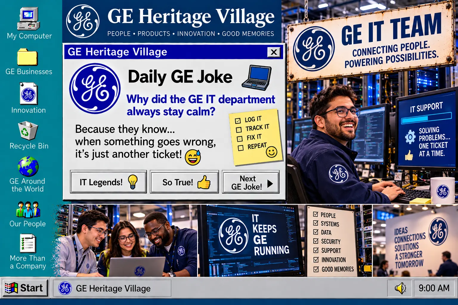 GE IT Team — Daily GE Joke poster