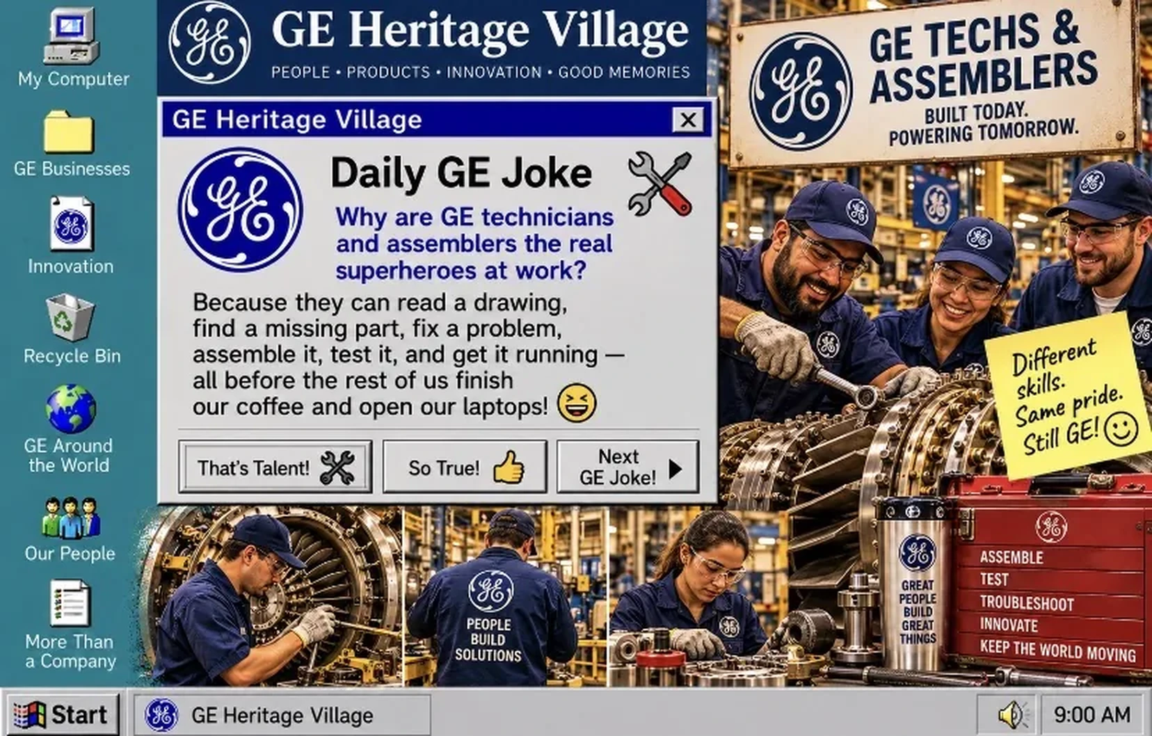 GE Techs & Assemblers — Daily GE Joke poster