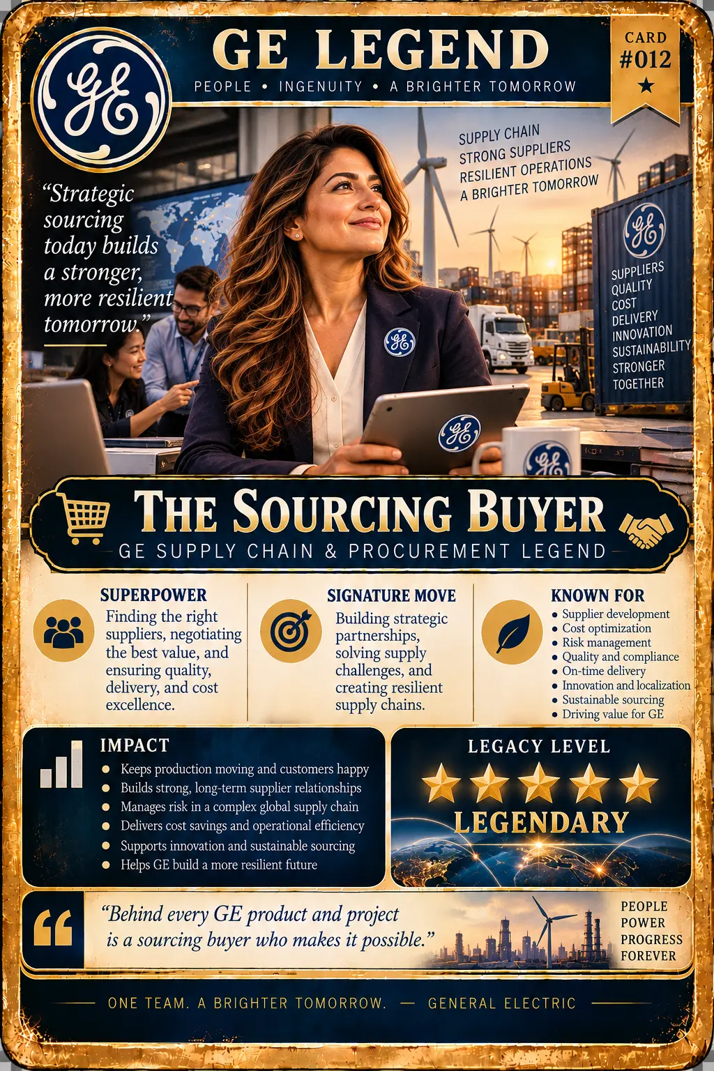 GE Legend card No. 012: The Sourcing Buyer