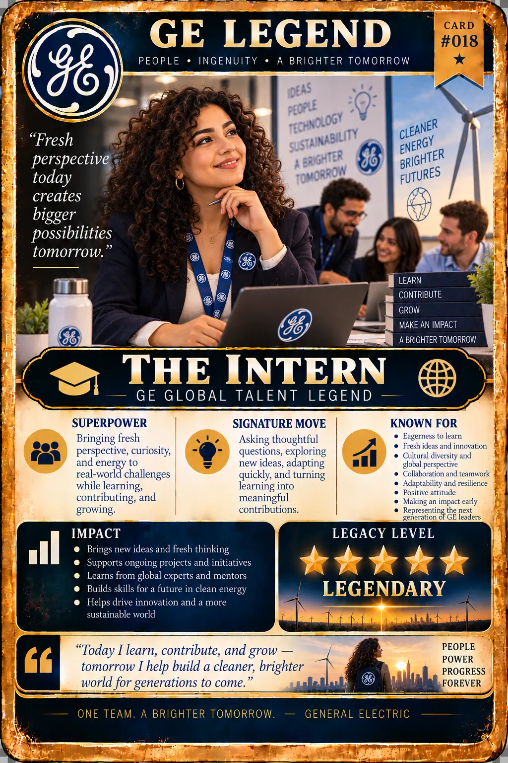 GE Legend card No. 018: The Intern