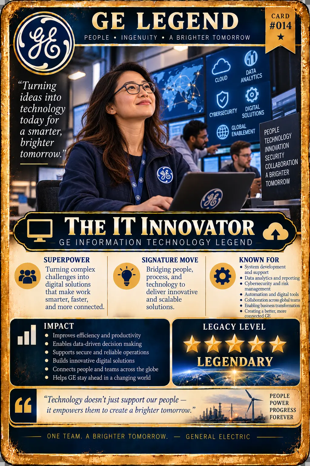 GE Legend card No. 014: The IT Innovator