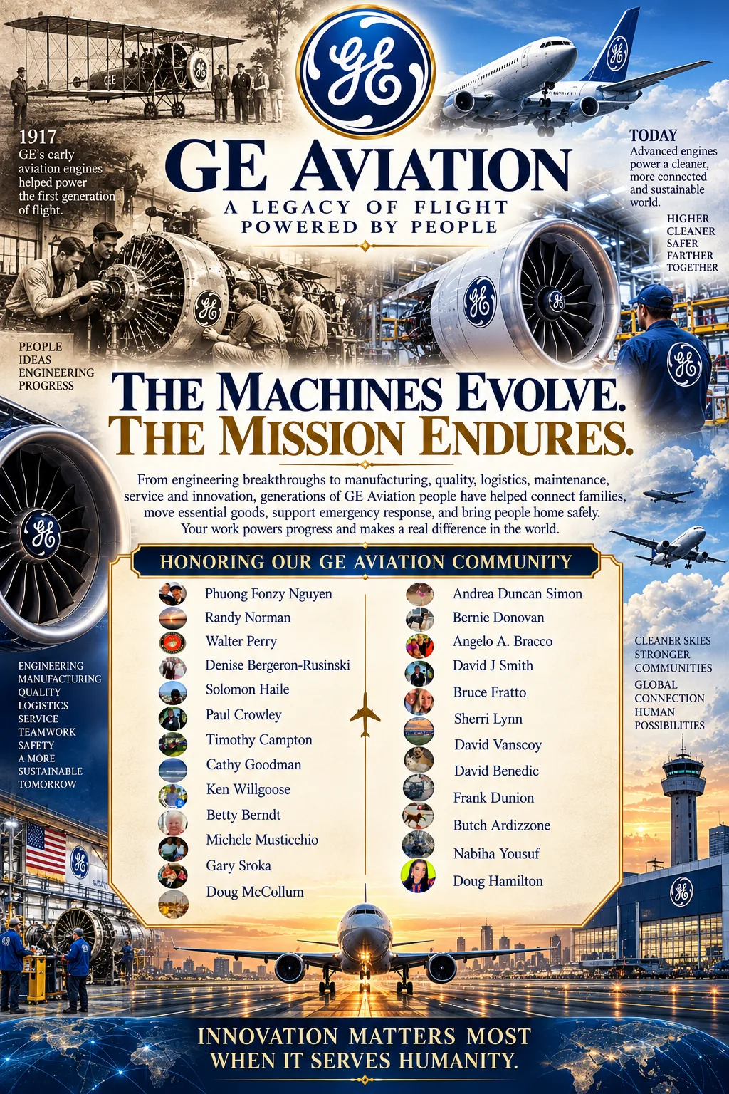 GE Aviation tribute poster