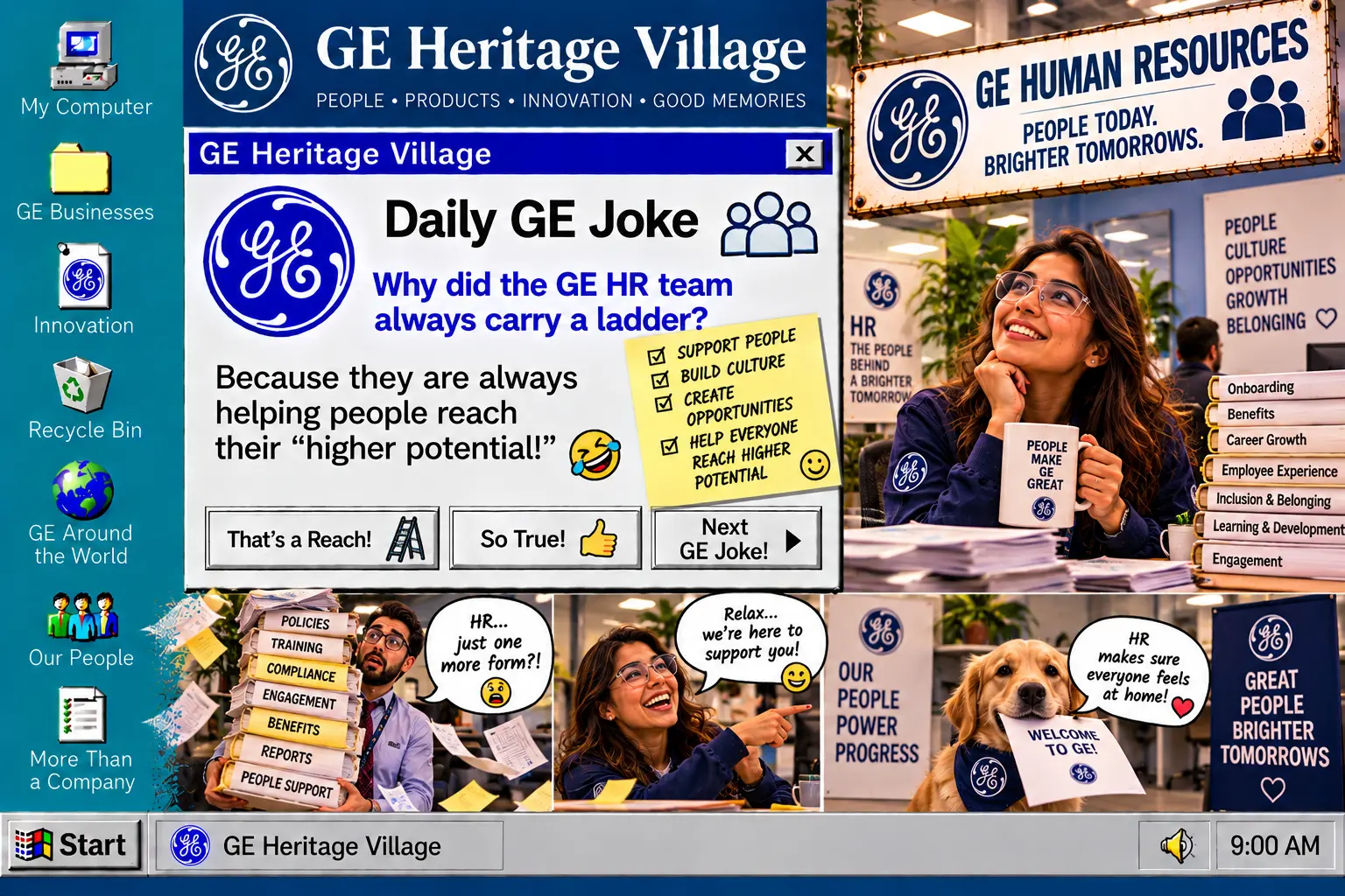 GE Human Resources — Daily GE Joke poster