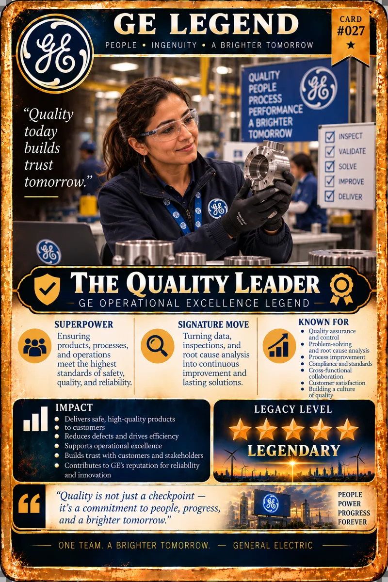 GE Legend card No. 027: The Quality Leader