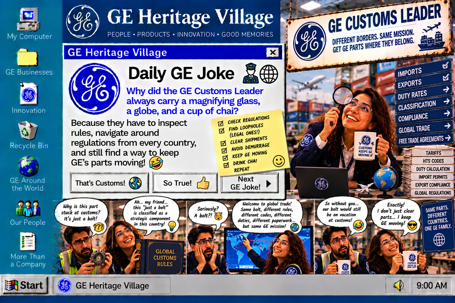 GE Customs Leader — Daily GE Joke poster