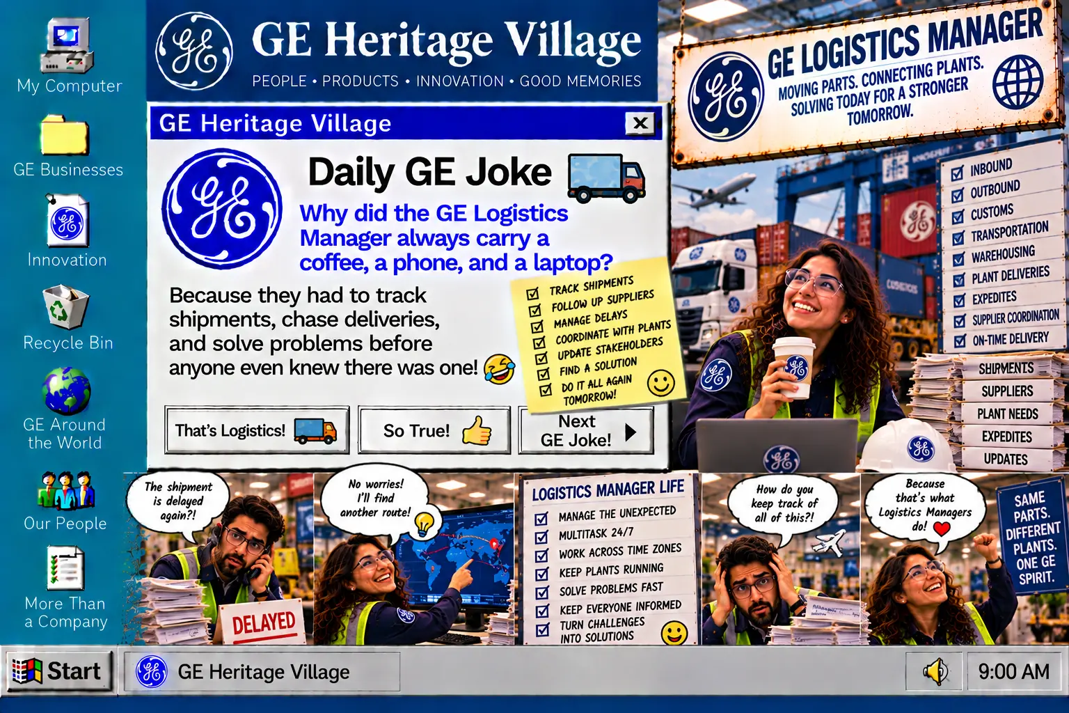 GE Logistics Manager — Daily GE Joke poster
