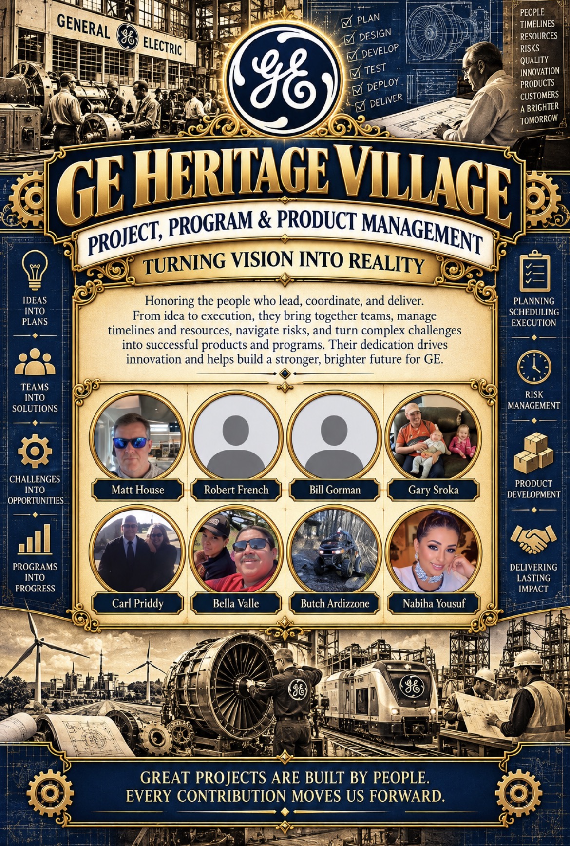 Project, Program & Product Management tribute poster — Turning vision into reality