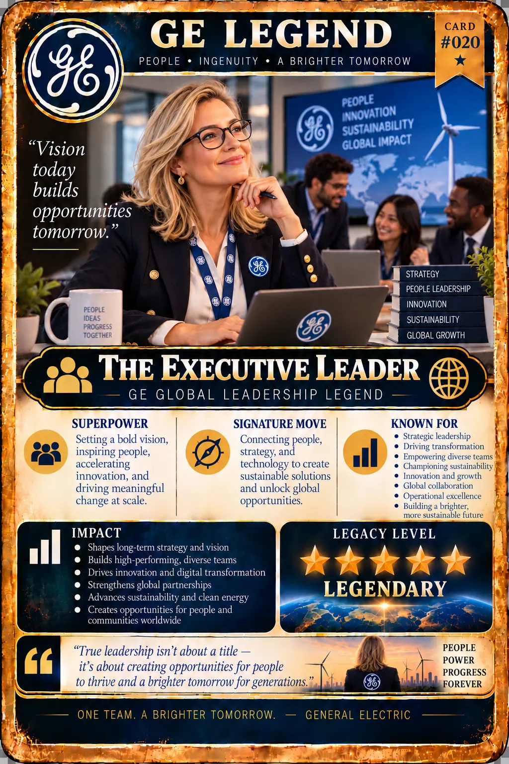 GE Legend card No. 020: The Executive Leader
