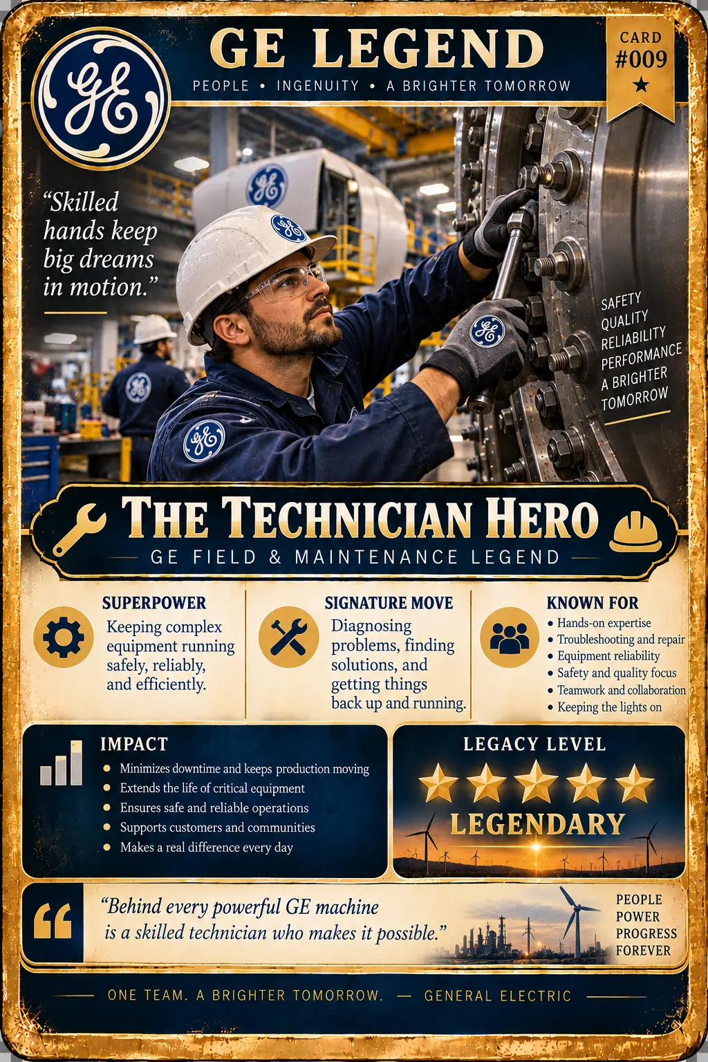GE Legend card No. 009: The Technician Hero