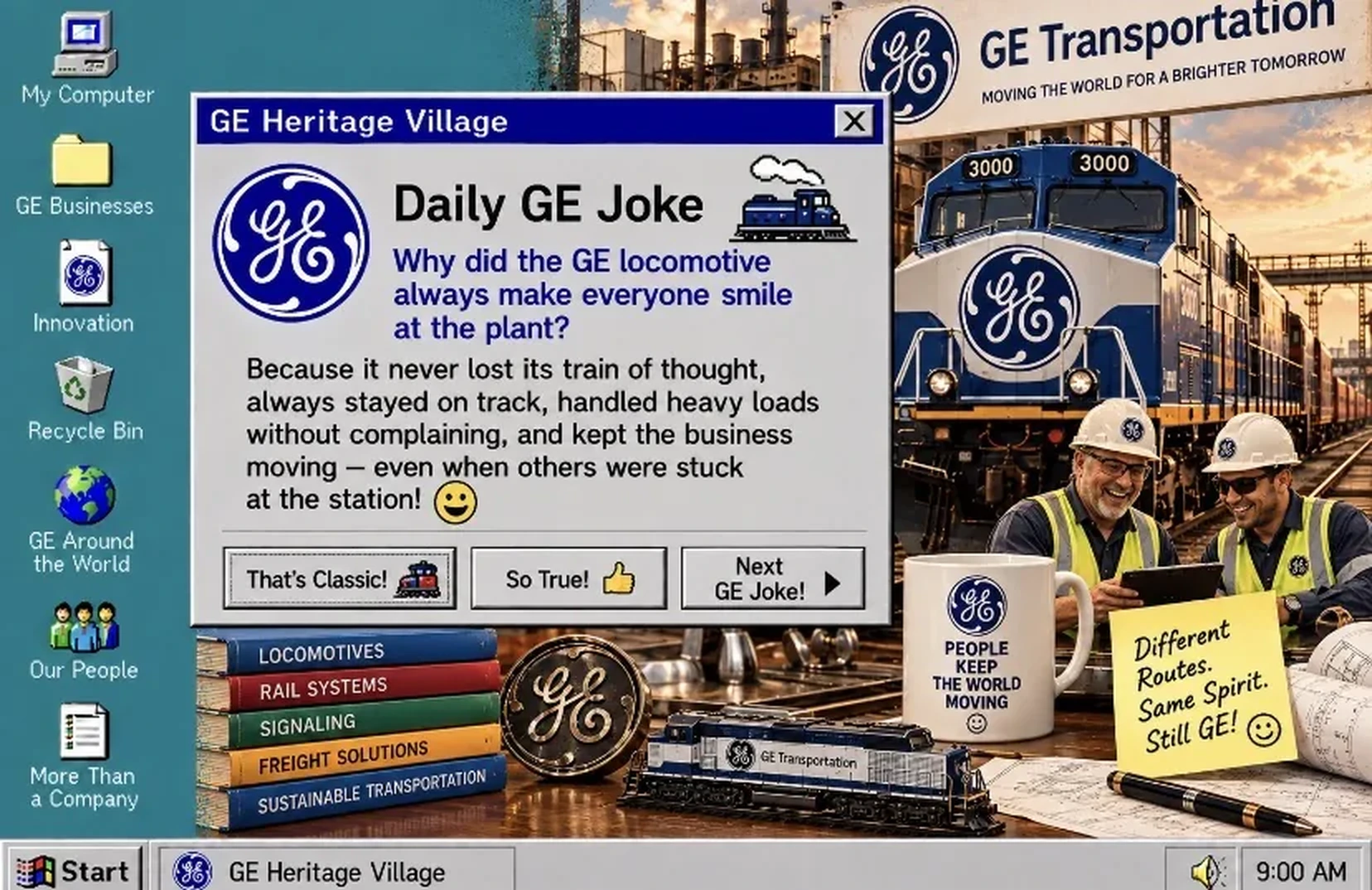 GE Transportation — Daily GE Joke poster