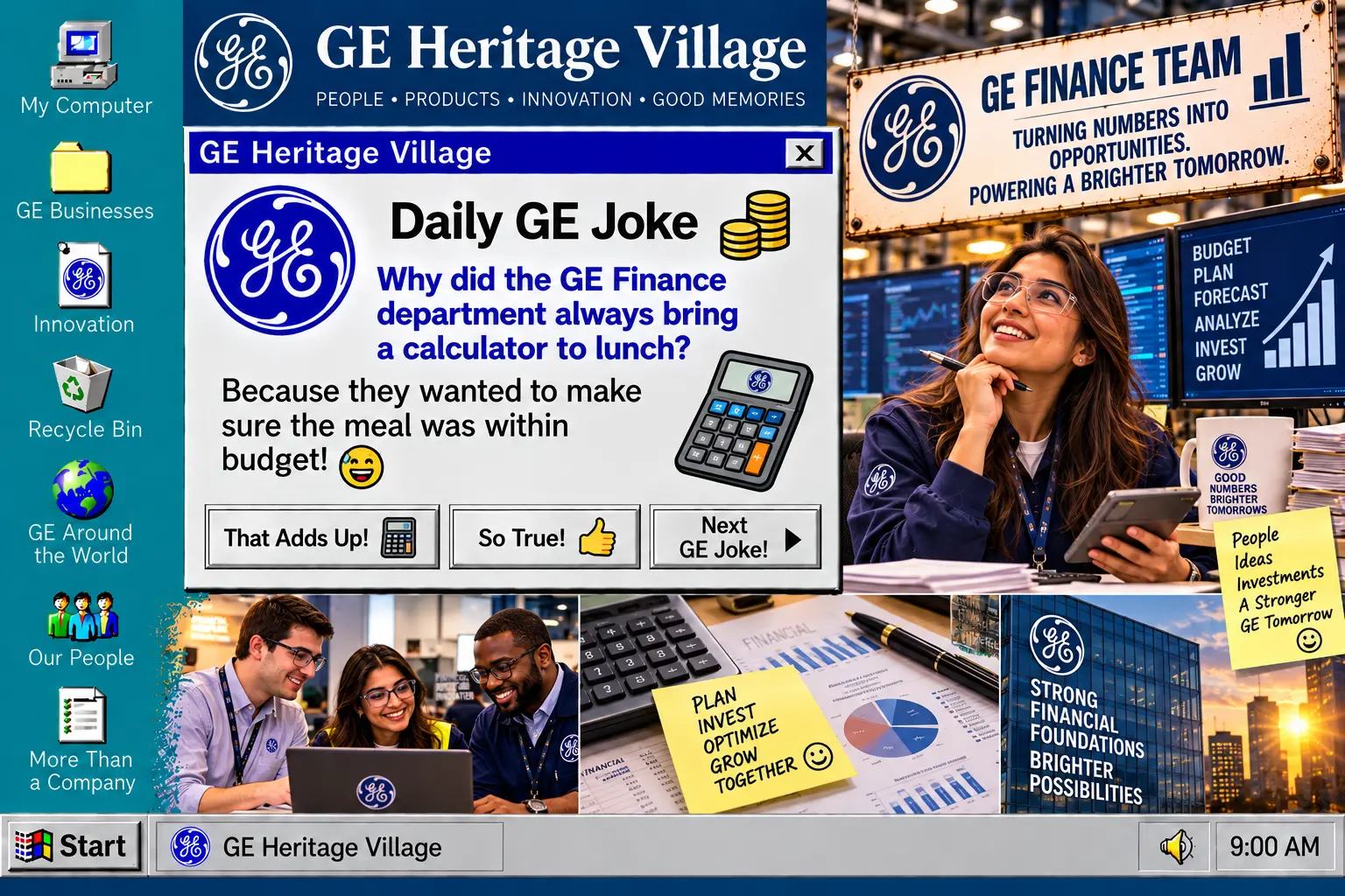 GE Finance Department — Daily GE Joke poster