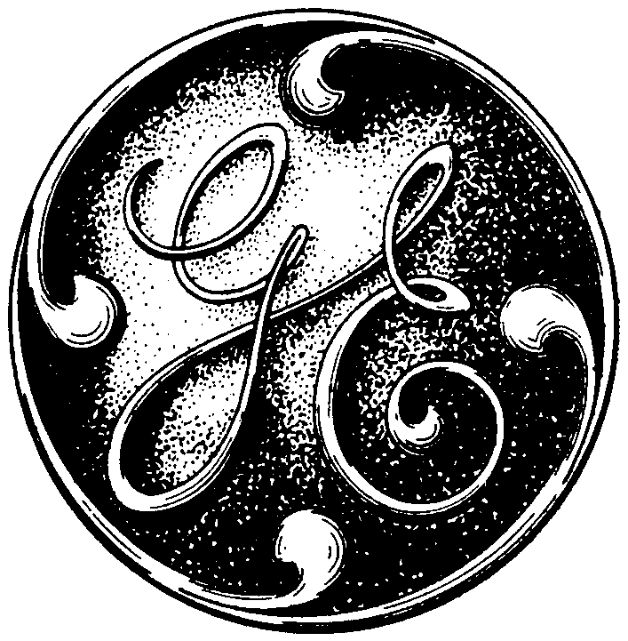 The early GE trademark design, reproduced in its 1990 USPTO renewal certificate—not the original 1899 drawing sheet