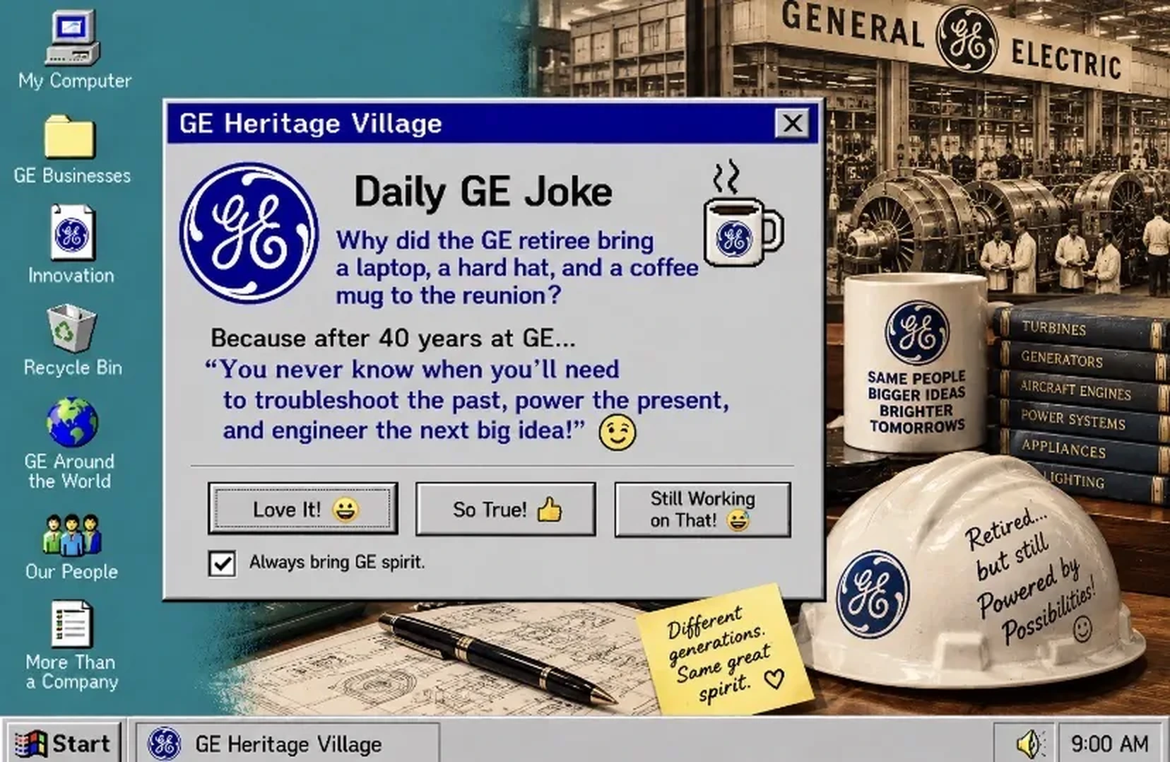 GE Retirees — Daily GE Joke poster