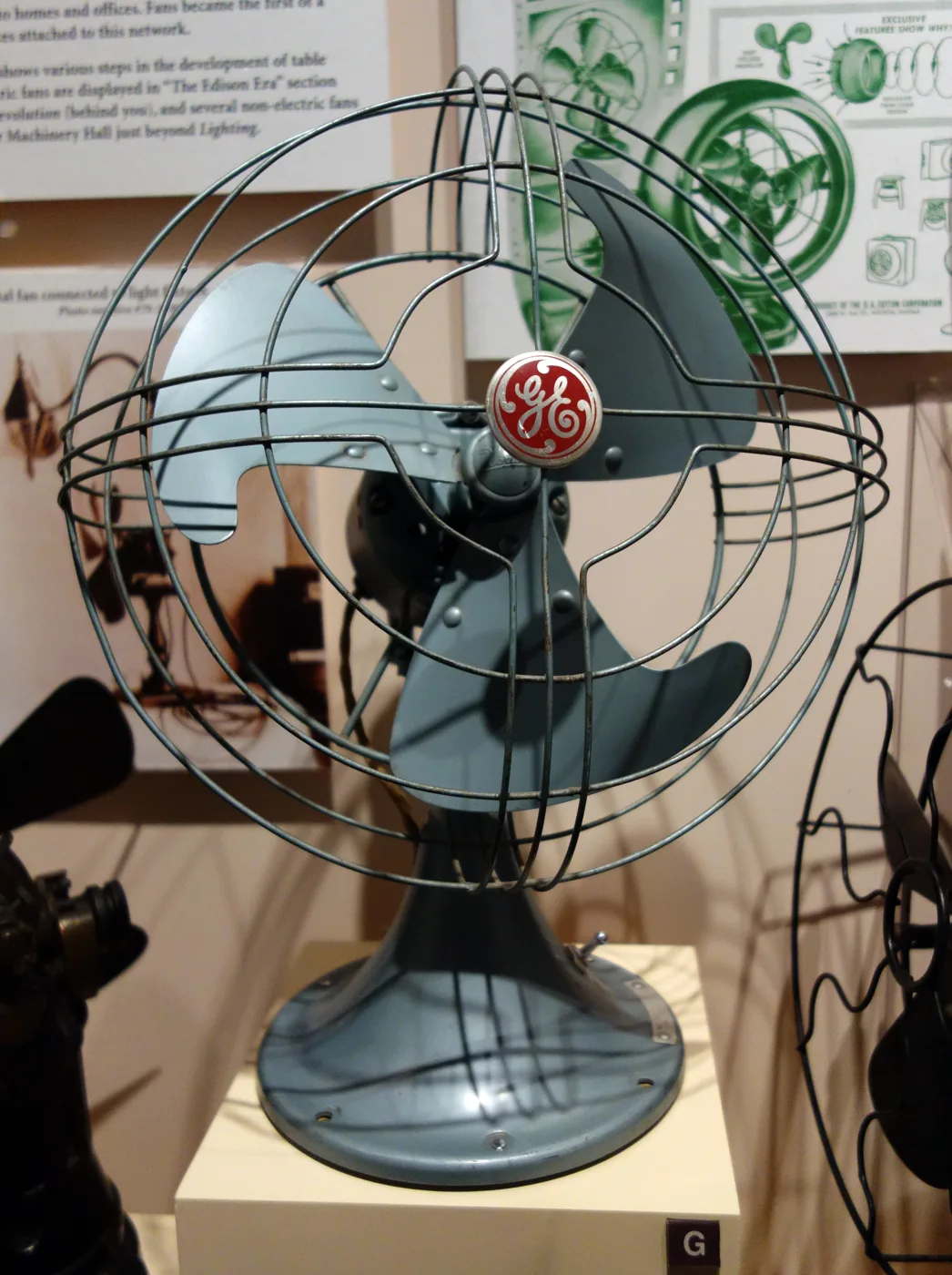 GE Vortalex oscillating fan, circa 1950