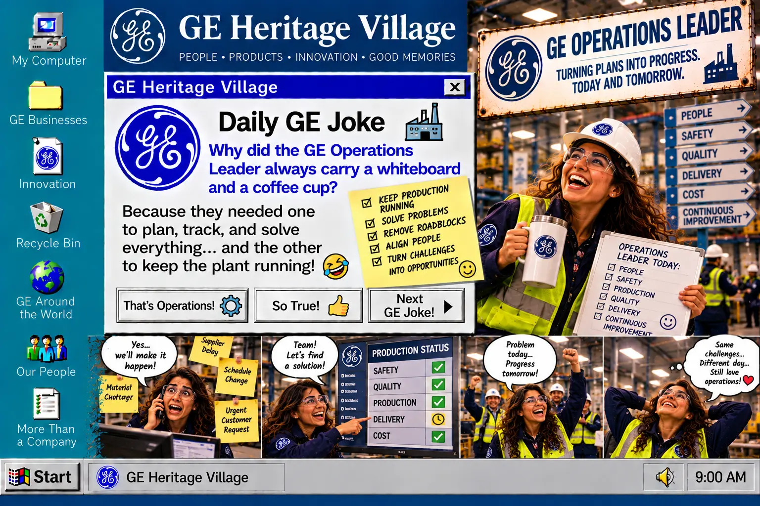 GE Operations Leader — Daily GE Joke poster