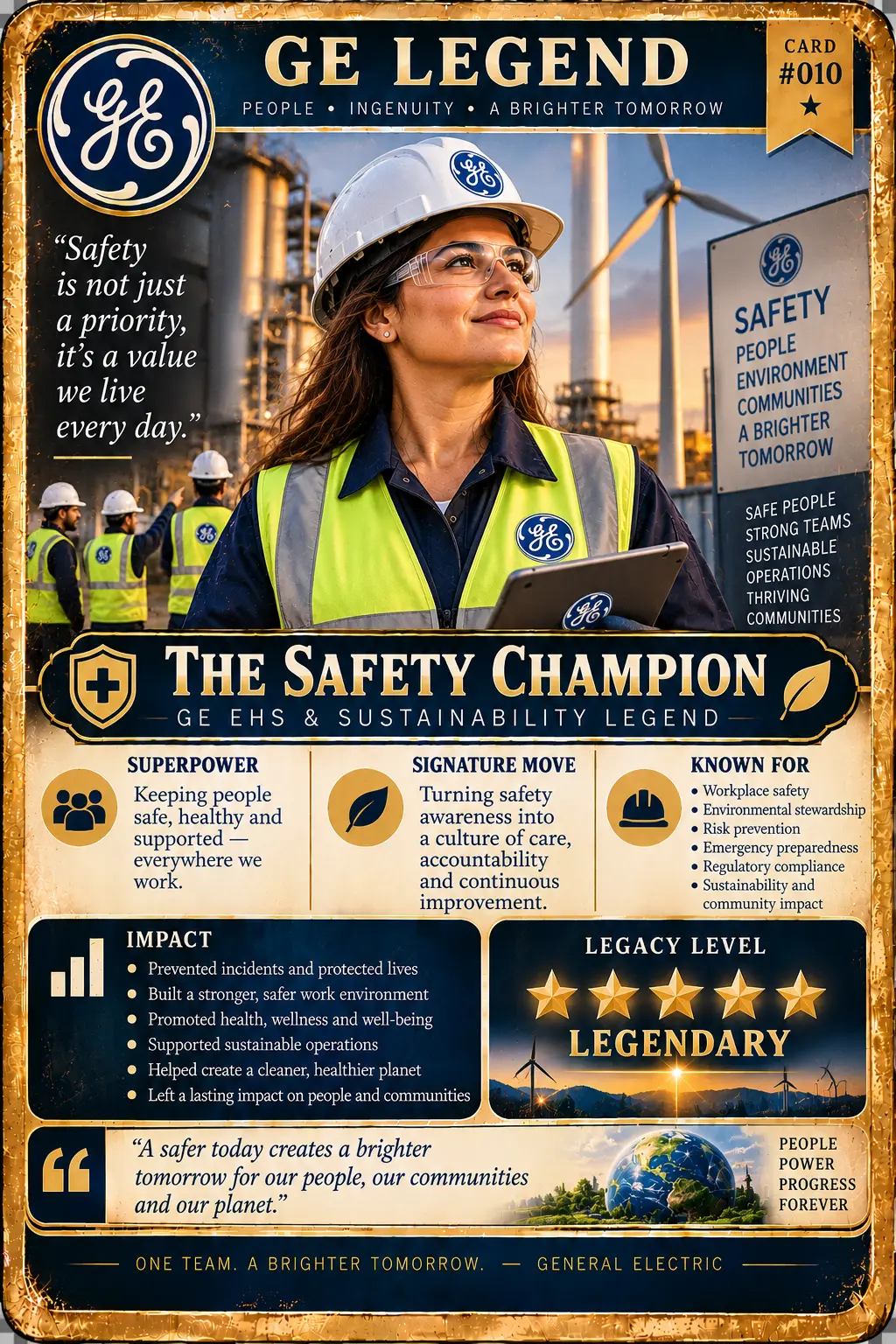 GE Legend card No. 010: The EHS Safety Champion