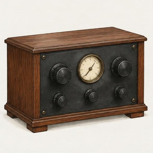 Representative illustration for GE / RCA type 106 C radio receiver; not the exact model