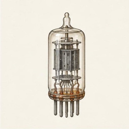 Representative illustration for GE 1-U-5 diode / sharp-cutoff pentode; not the exact model