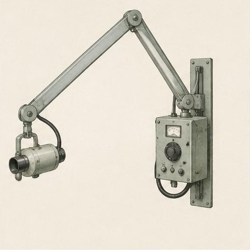 Representative illustration for GE CDX-E dental X-ray apparatus; not the exact model