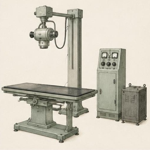 Representative illustration for GE Kenotron KX-8 X-ray machine; not the exact model