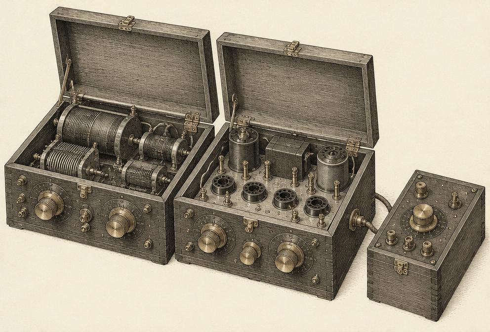 Representative illustration for GE / RAF Type 10 aircraft radio receiver; not the exact model