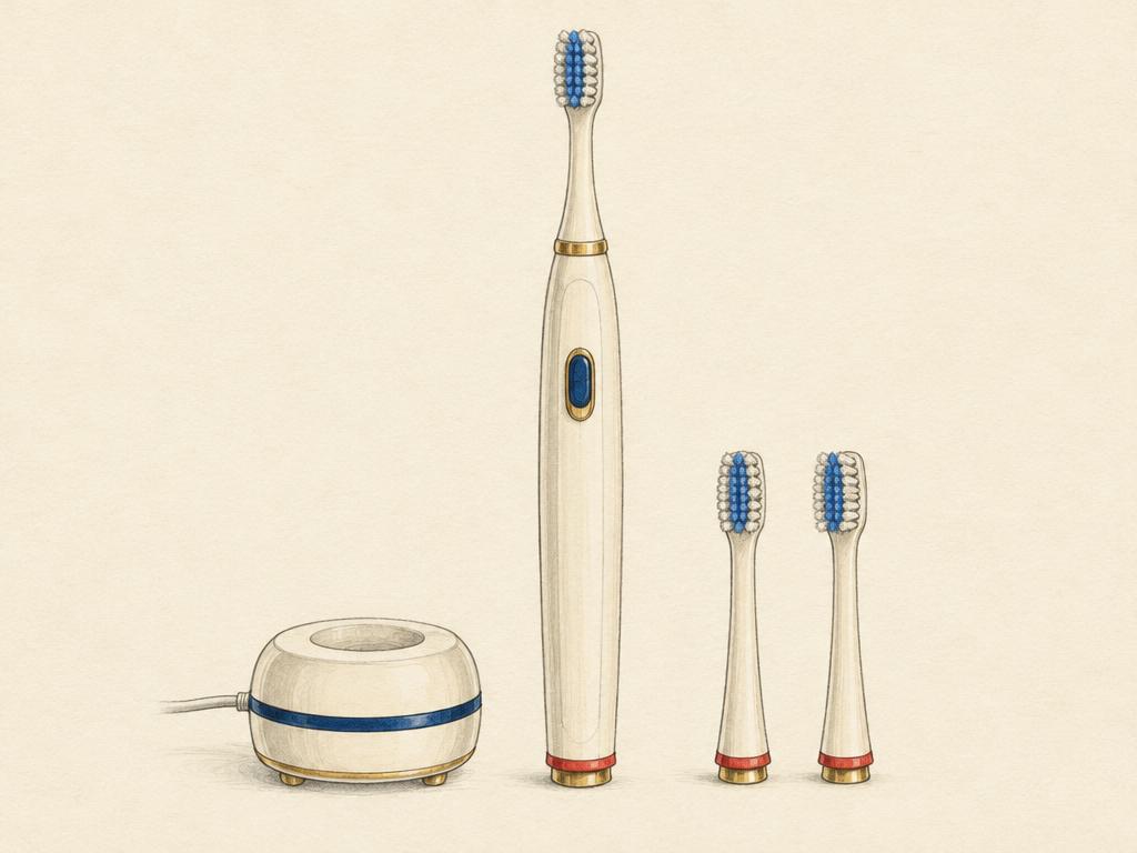 Representative illustration for GE Model 5101 cordless electric toothbrush; not the exact model