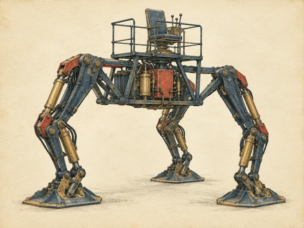 Representative illustration for GE Cybernetic Walker · Walking Truck; not the exact model