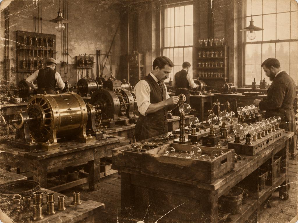 Vintage illustration: Edison Electric Light Company