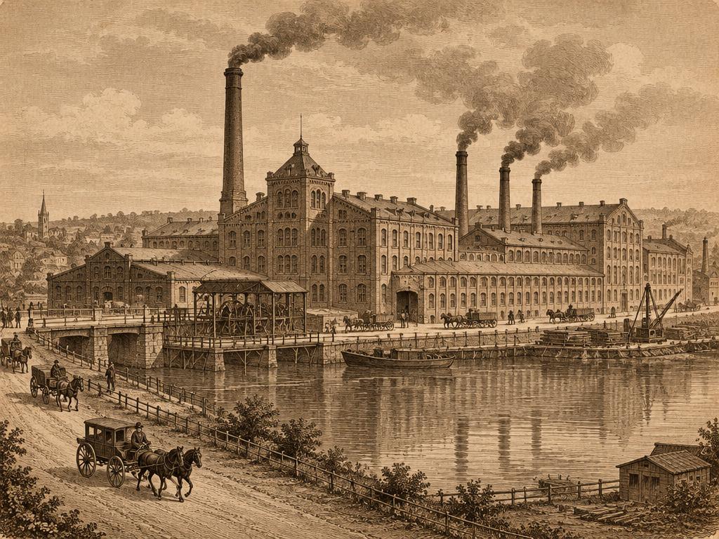 Vintage illustration: General Electric is founded